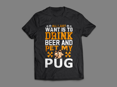 pug t-shirt design adobe illustrator design dog dog gift dog lover dog lover gift dog t shirt graphic design t shirt t shirt design tshirt tshirt design vector