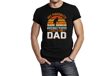 Baseball dad t-shirt design adobe illustrator baseball baseball dad baseball player dad design father fathers day graphic design t shirt t shirt design vector