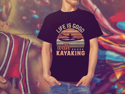 kayaking life t-shirt design