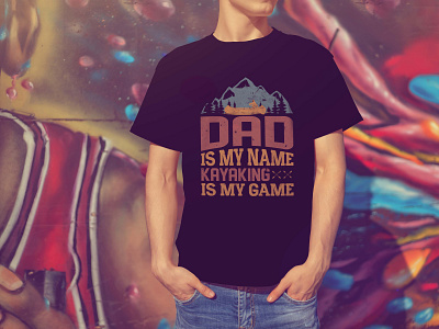 Kayaking dad t-shirt design