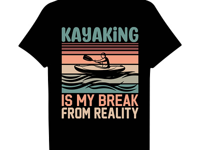 Kayaking t-shirt design