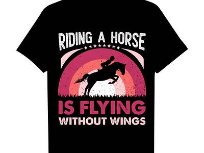 Horse riding t shirt design