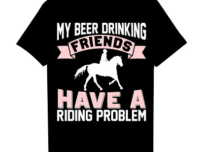 Horse riding t shirt design