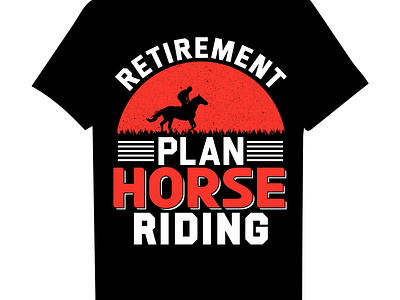 Horse riding t-shirt design