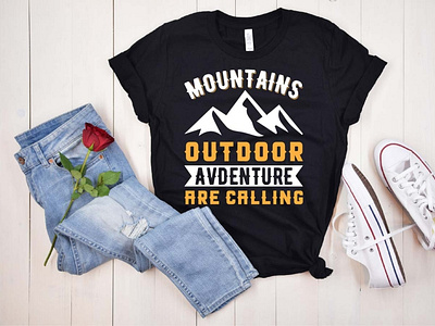 Mountains outdoor adventure are calling t shirt design