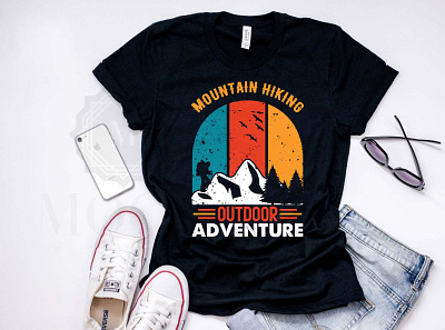 Mountain hiking t shirt design mountains are calling t shirt ui