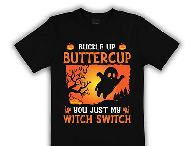 Halloween buttercup t-shirt design adobe illustrator design graphic graphic design halloween horror illustration night print scary spooky t shirt t shirt t shirt design vector