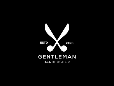 GENTLEMEN BABERSHOP america brand branding brandmark canada design dubai graphic design illustration logo logoawesome logoimport logonew london usa