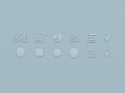 UI Pictograms android application badges bike elements gui icon ios pictogram ui