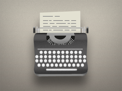 Typewriter Illustration e book illustration illustrator paper photoshop type typewriter webdesign
