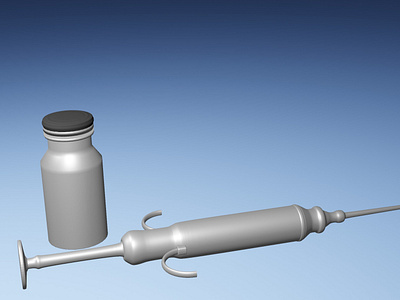 Injection bottle and syringe 3d bottle and syringe graphic design injection bottle and syringe