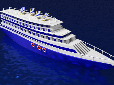 The Boat 3d 3d background 3d graphics 3d wallpaper background blue boat design graphic design graphics lake sea