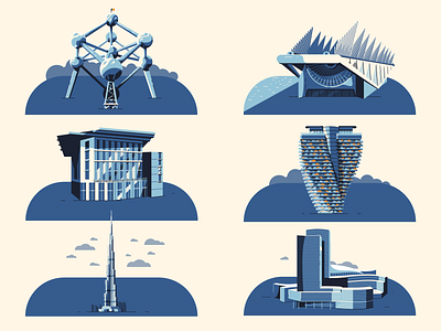 futuristic buildings drawings