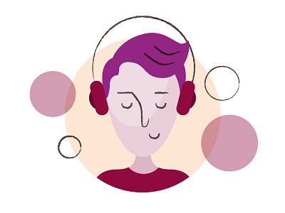 Mood Today headphones illustration jamming music vector
