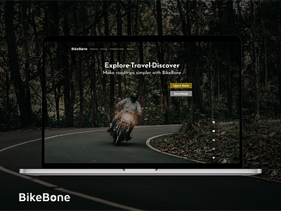 BikeBone Website Design- Roadtrip App branding design figma roadtrip travel ui uiux