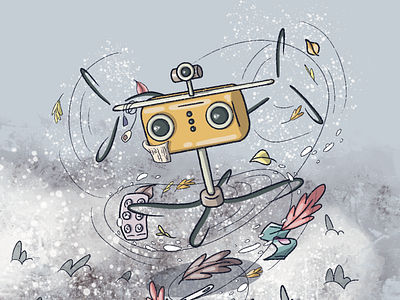 November Robot character design cute robot design illustration procreate robot rocot design