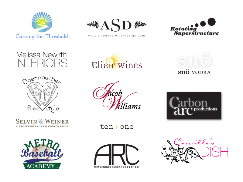 Various Logos illustration watercolor identity branding design logo