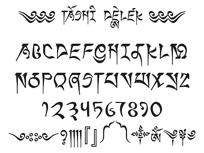 Tashi Delek font script type typeface design typography