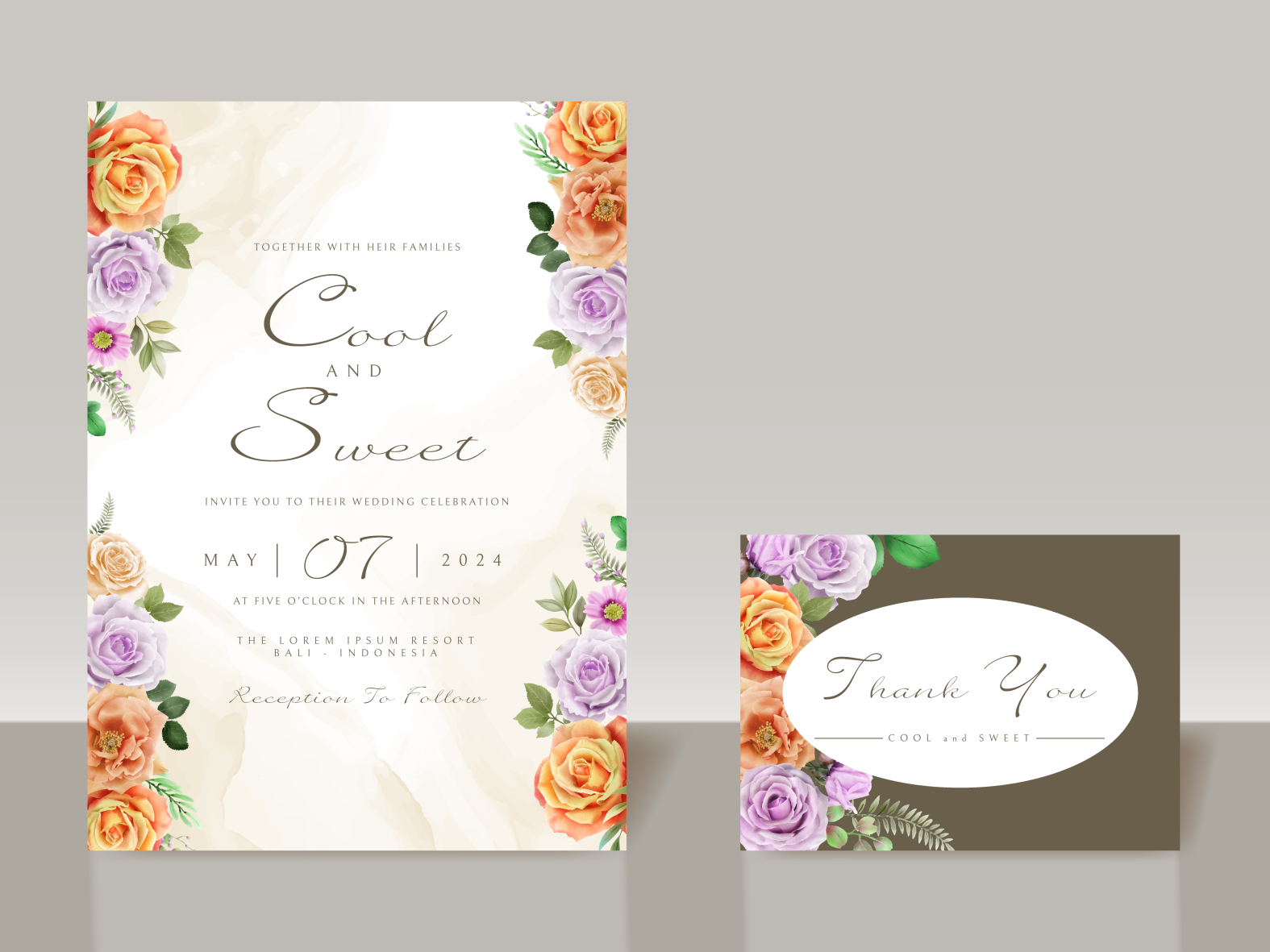 Beautiful Floral Watercolor Wedding Invitation Card By Theresia Linda Odilia On Dribbble 