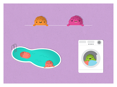 Textured Germs germs nerd swimming pool washing machine