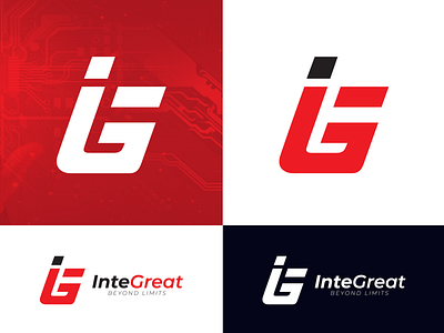 InteGreat IT Company Logo Design branding design graphic design illustration logo vector