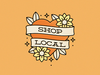 Support your local businesses covid covid 19 flower heart local local business support tattoo