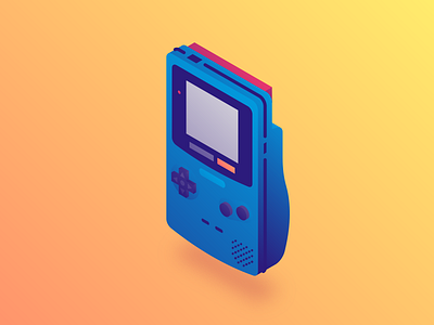 Gameboy Color color game gameboy gradient isometric video