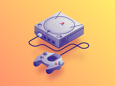 Dreamcast controller dreamcast game gradient isometric video