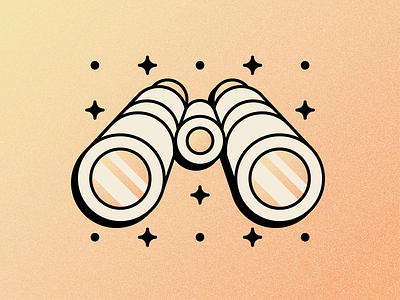 Binoculars binoculars gradient grain icon