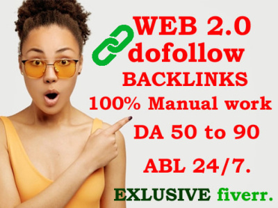 I will provide web 2 0 backlink for Google ranking