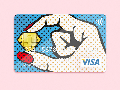 Pop–art Credit Card pt. 2 baca bank card chip creative credit debit jan pop art slovak student