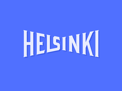 Helsinki finland helsinki jan baca ligature logotype retro skew vintage