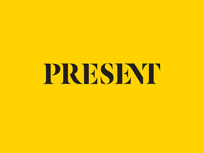 Present Logotype ligature logotype present stencil type typography