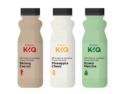 Protein Kiq Labels bottle bratislava carrot dizajner etiketa fresh juice label leaf packaging pineapple smoothie