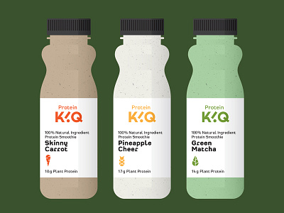 Protein Kiq Labels 2 bottle labels bratislava dizajn etiketa jan baca labels packaging slovakia smoothie