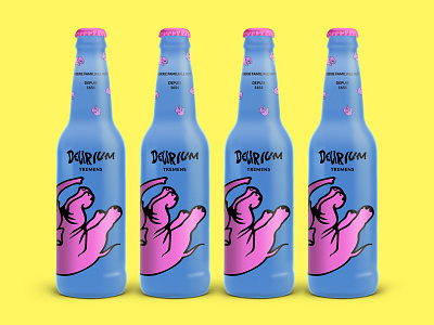 Delirium Tremens Redesign beer beer label belgian beer bratislava cerveza delirium distort elephant matt bottle pivo redesign tremens