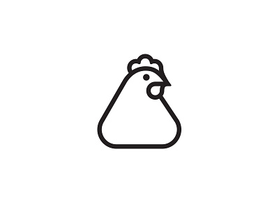 Sitting Hen Mark animal icon animal logo brood hen chicken chicken icon chicken logo hen hen logo line logo mother hen rooster