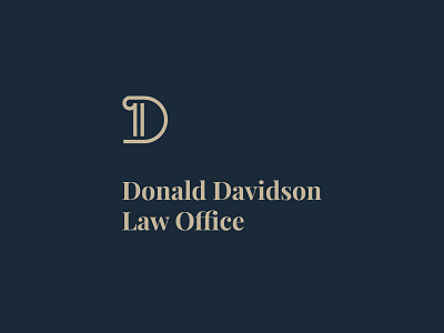 Davidson Law Logo attorney at law column d logo justice law office lawyer lawyer logo pillar