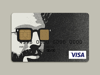 Stencil portrait—Credit Card Design