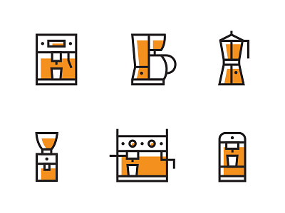 Coffee Icon Set Pt. 1 coffee coffee grinder icon coffee machine espresso icon filter coffee icon icon set moka pot