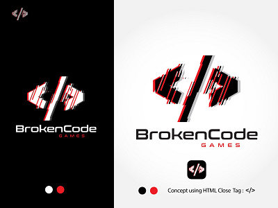 BrokenCode - IT Software Development Company Logo Design branding coding design graphic design illustration logo logodesign software typography vector