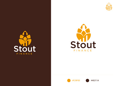 Stout Finance - A Financial Wellness Blog With Beer Theme Logo brand branding creative design finance graphic design logo logodesign vector