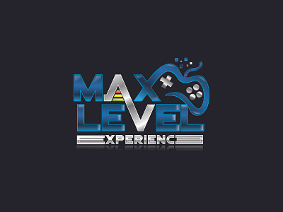 Max Level Experience - A 3D Gaming Logo Design branding creative design gaming graphic design illustration logo logodesign vector