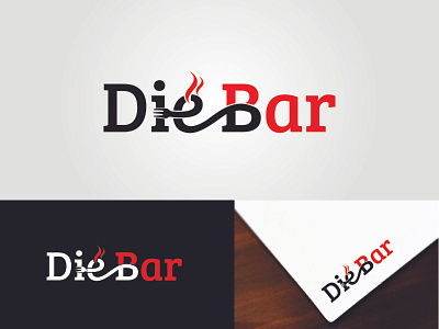 Die Bar - A Cafeteria Logo Design branding cafeteria creative design graphic design logo logodesign minimalist restuarent simple vector