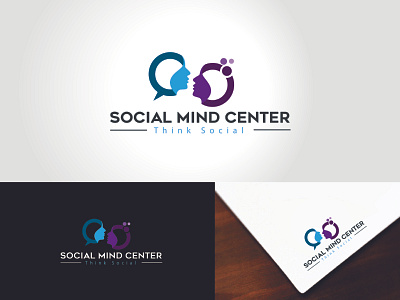 Social Mind center - A Social Communication Group Logo Design branding communication creative design graphic design logo logodesign simple social vector