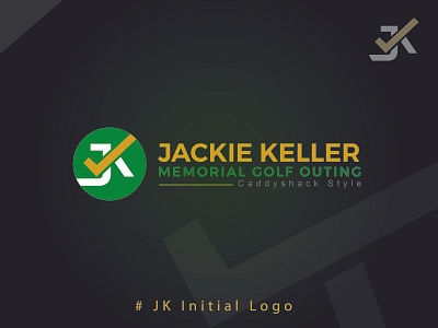 JK Initial Logo - Jackie Keller Memorial Golf Outing branding creative design fundraiser golf graphic design initial logo logodesign minimalist promotion school vector