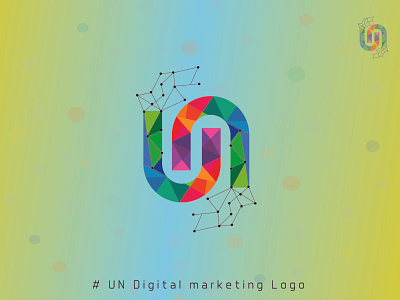 UN Initial - A Digital Marketing Icon Design branding business intelligence connecting dots creative data science design graphic design initial logo logodesign professionals vector