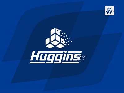 Huggins - A Block Concept Logo Design block branding combination company creative design distrubution graphic design logo logodesign vector