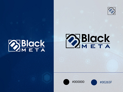 Black Meta - A Crypto Currency / NFT Industry Logo Design branding creative crypto currency design graphic design industry initial logo logodesign nft unique vector