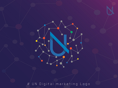 UN - Another Digital Marketing Logo Design branding business chain system creative design graphic design initial intelligence logo logodesign science vector